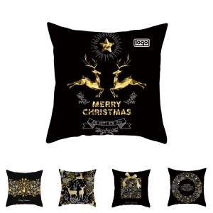 Gold-printed Christmas Pillow