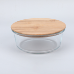 Glass Food Storage Container With Bamboo Lid