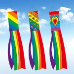 5.11"*39.37" Rainbow Pride Weathervane Wind Pipe Flag