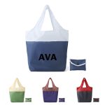 Renewable polyester foldable eco-friendly shopping bag