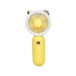 Portable USB rechargeable handheld fan with LED light