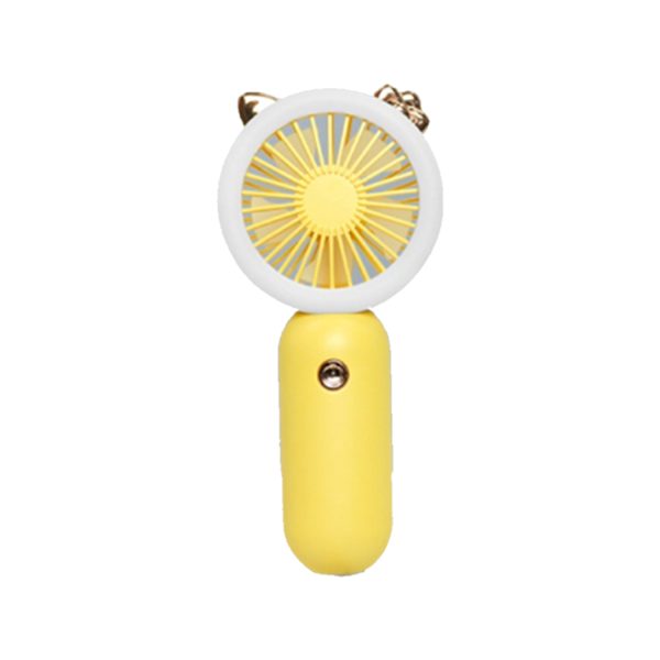 Portable USB rechargeable handheld fan with LED light