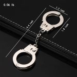 2 Pcs Mini Handcuffs Metal Keychain