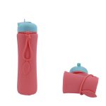 Silicone Portable Reusable Foldable Cup with Lid