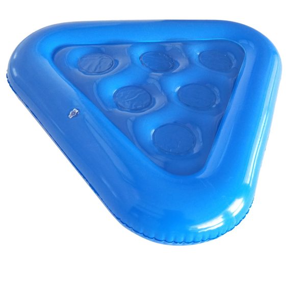 Inflatable triangular six-hole water cup holder