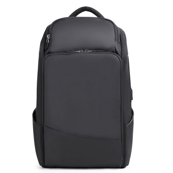 Nylon large capacity backpack with usb charging port