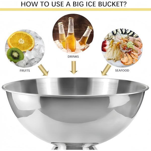 Stainless Steel Ice Bucket Bowl