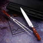 Stainless Steel Barbecue Knife and Fork Set