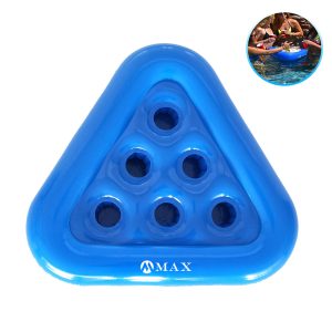 Inflatable triangular six-hole water cup holder