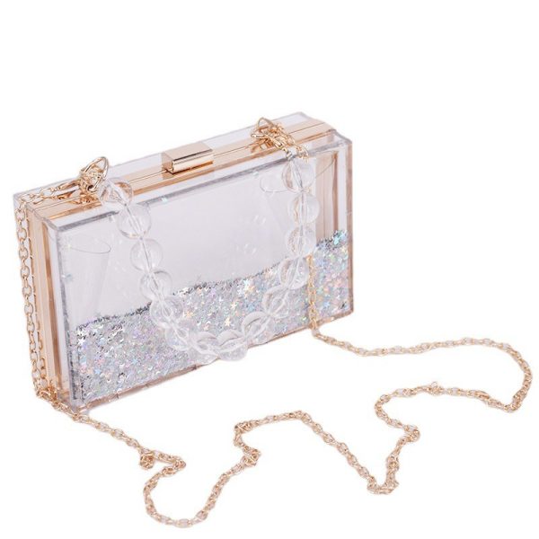 Transparent Quicksand Acrylic Crossbody Bag