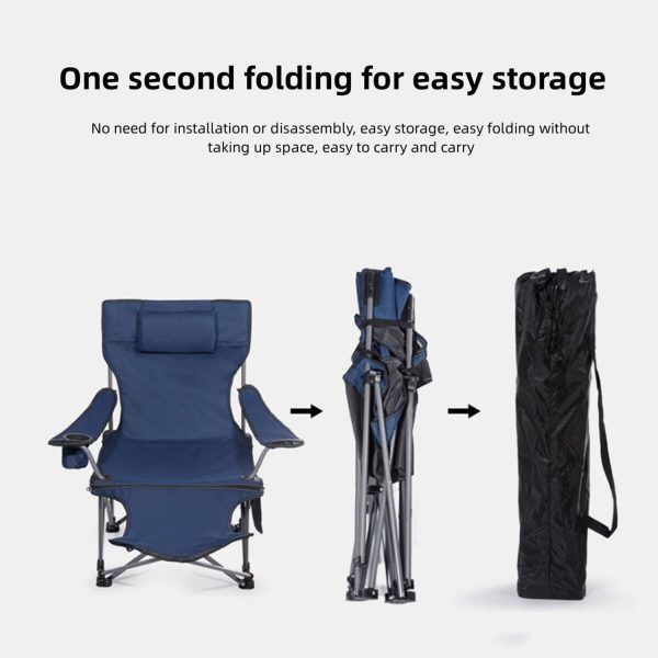 Foldable Camping Chair W/ Footrest