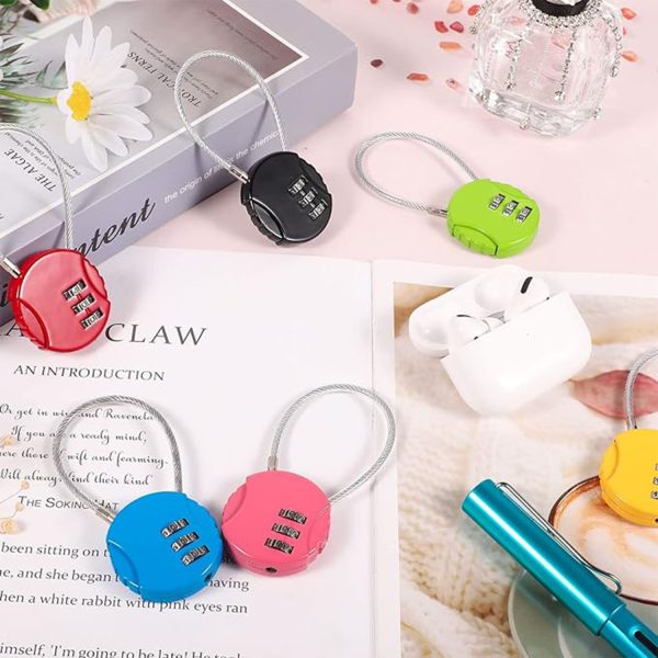 Zinc alloy anti-rust lock rope combination padlock