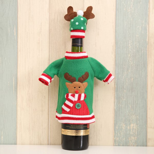 Christmas wine bottle cover