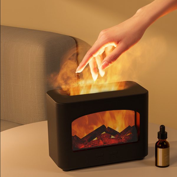 ABS Flame Humidifier Fireplace Aromatherapy Diffuser