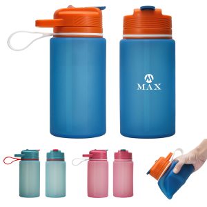 1000ML drop-proof portable silicone folding water bottle