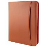 Multifunctional leather zipper business folder