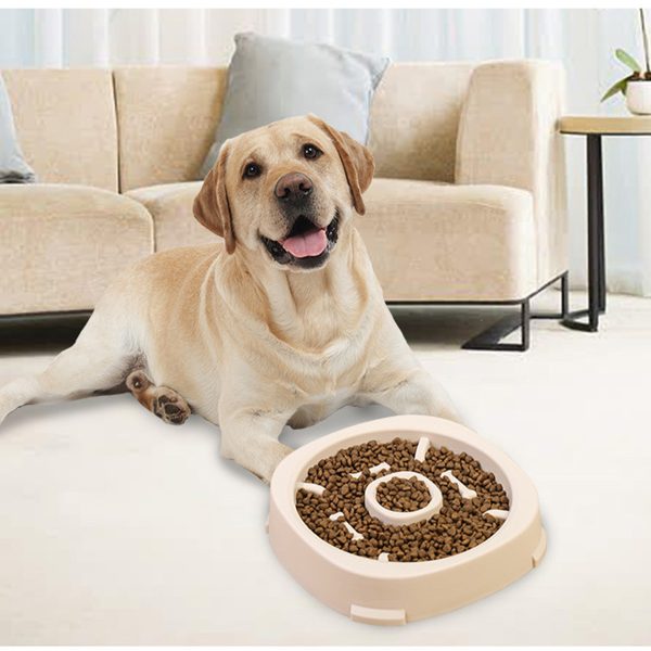 Plastic Dog Bowls Slow Feeder for Fast Eaters