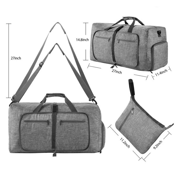 Folding portable travel duffel bag