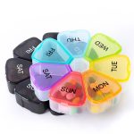 Cute Household Portable Rainbow Petal Pill Box