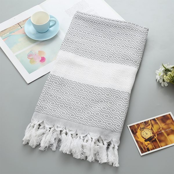 Travel Turkish Cotton Beach Towel Oversized Bath Blanket