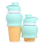 Kid's foldable silicone water bottle