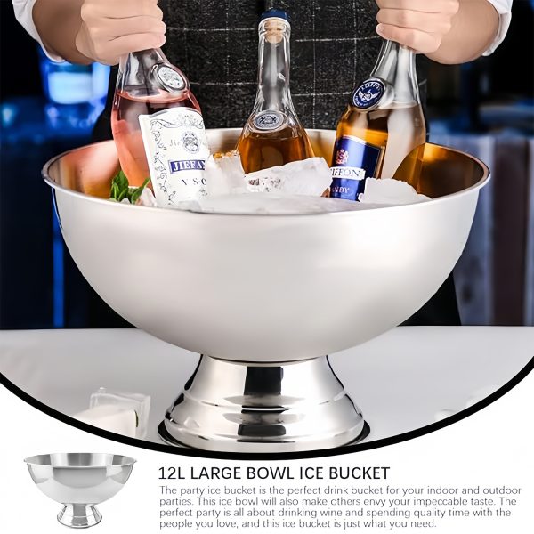 Stainless Steel Ice Bucket Bowl