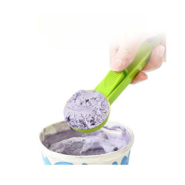 Press-type plastic ice cream scoop