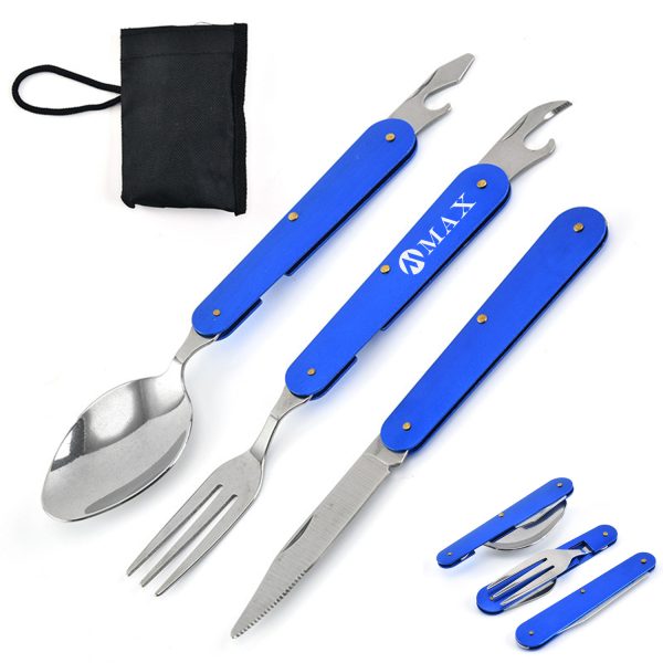 Foldable Stainless Steel Knife Fork and Spoon Cutlery Set