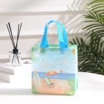 Non-woven beach printed shopping handbag