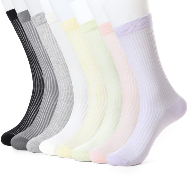 Colored Cushioned Crew Socks