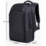 Nylon large capacity backpack with usb charging port