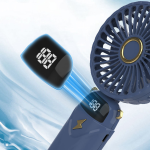 Portable Battery Operated Digital Display Handheld Fan