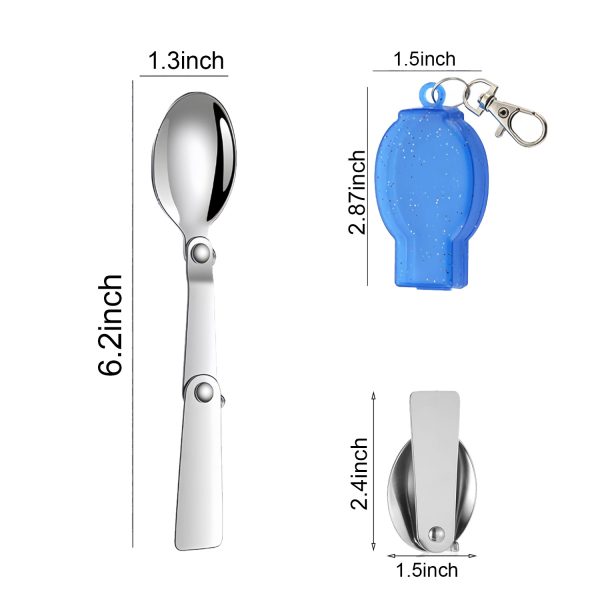 Stainless Steel Foldable Spoon W/ Portable Box