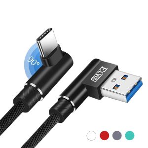 90 degree elbow fast charging cable