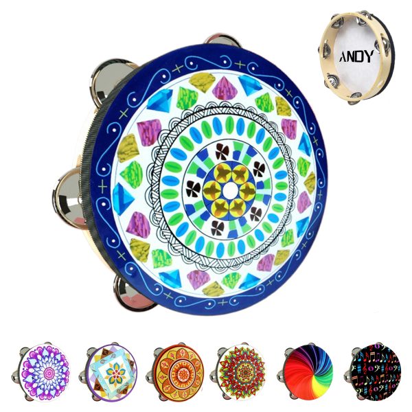 Colorful Tambourines Musical Instrument Hand Held Drum