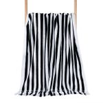 Cotton tassel shawl striped bath towel