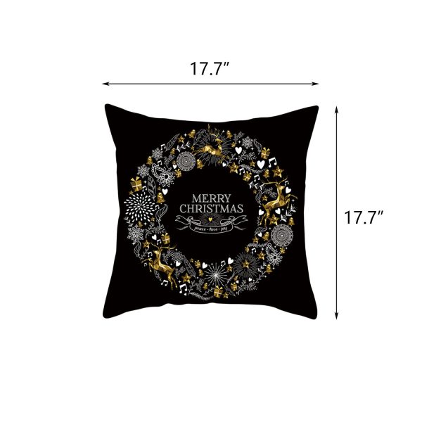 Gold-printed Christmas Pillow