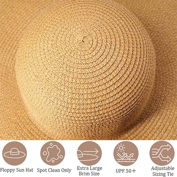 Women's straw hat with sunscreen for beach tourism