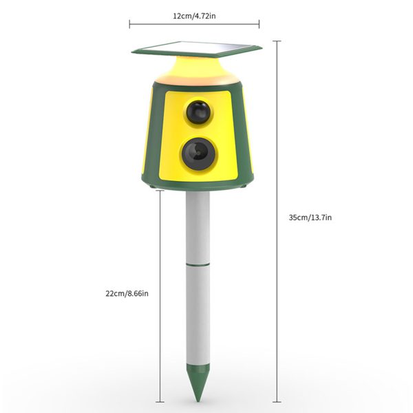 360 degree solar animal repeller