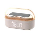 Alarm Clock With Wireless Charging Bluetooth Speaker