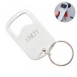 Stainless Steel Flat Beer Bottle Opener Keychain