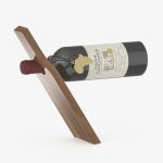 Wooden red wine bottle opener support seat