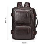 PU Leather Multi-functional Travel Backpack