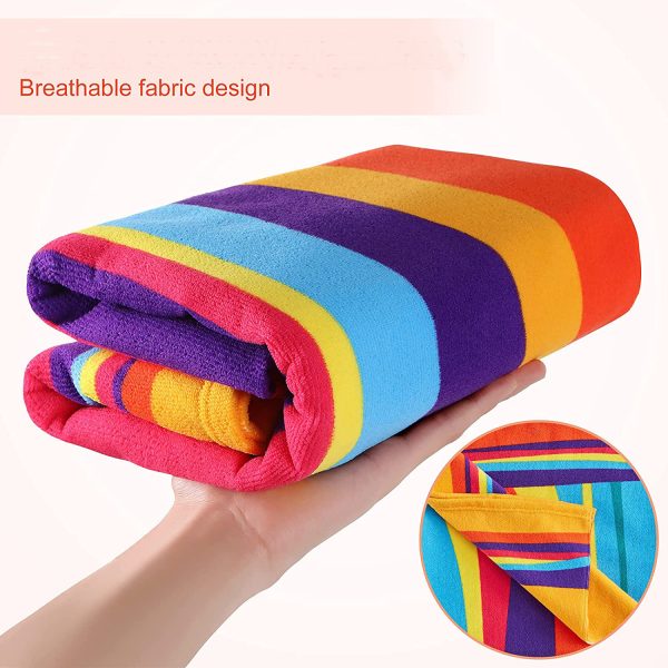 Quick-drying, absorbent microfiber swim beach towels