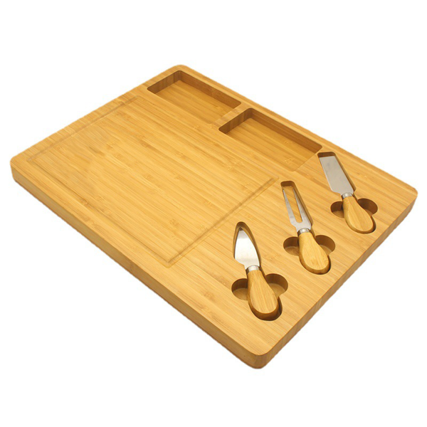 Bamboo Square Cheese Board Set