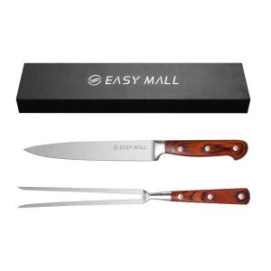 Stainless Steel Barbecue Knife and Fork Set