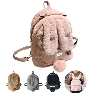 Dacron plush rabbit ear backpack