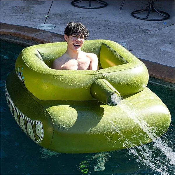 Inflatable tank swimming ring