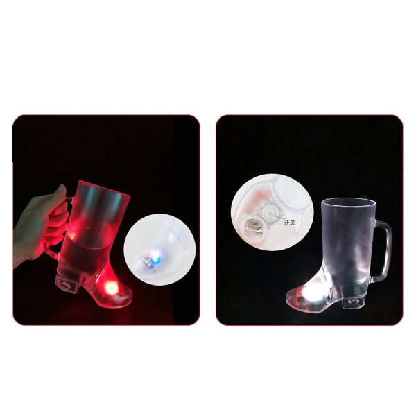 15Oz Plastic Light-Up Cowboy Boot Mug