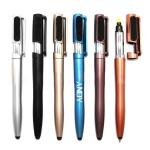 Multifunctional touch 2-in-1 highlighter ballpoint pen